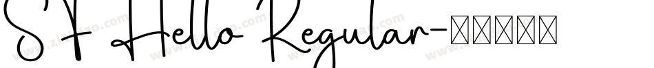 SF Hello Regular字体转换